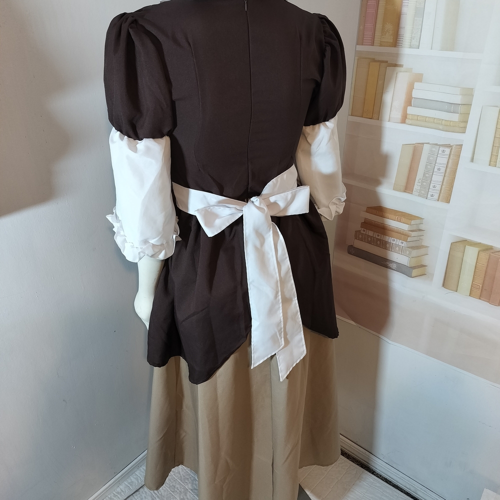 & Other Stories Brown and Cream Crisscross Dress - Picture 3 of 7